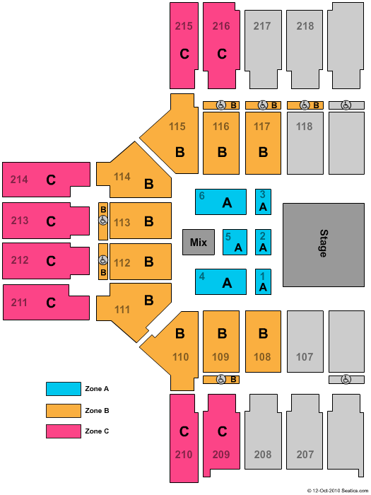 Broadmoor World Arena End Stage Zone Seating Chart